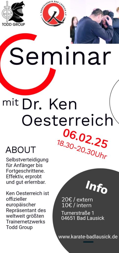 Seminar Selbstverteidigung mit Dr. Ken Oesterreich